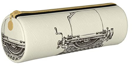 BAAROO Vintage Schreibmaschine Sketch Publishing Old Editor Federmäppchen mit Reißverschluss Langlebig Tragbar Stifttasche Büro Aufbewahrungstasche Reise Kulturbeutel für Damen Herren, #275