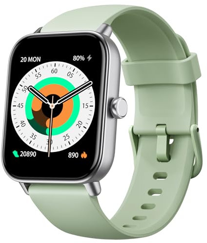 Smartwatch con Alexa Integrato (Effettua/Risposta Chiamate), 1.8 Schermo Smartwatch Monitor del 24H Cardiofrequenzimetro/SpO2/Sonno, Impermeabile 5ATM, 110 Modalità Sport, Contapassi per IOS/Android