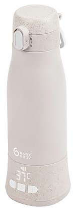 Babymoov Chauffe-Biberon Nomade sans fil Moov & Feed - Capacité 340ml - Eau ou Lait Maternel - Température réglable - Maintien au chaud (jusqu'à 7h) - Recharge USB - Garantie à vie