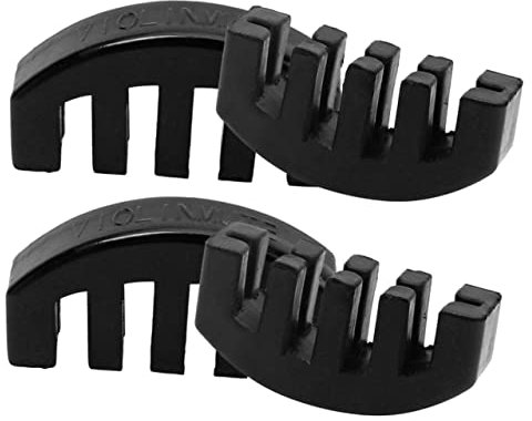 Toyvian 4 Stück Gummi Violine Übungsdämpfer Leiser Geigendämpfer Für Anfänger Flexibler Geigenzubehör Schwarz