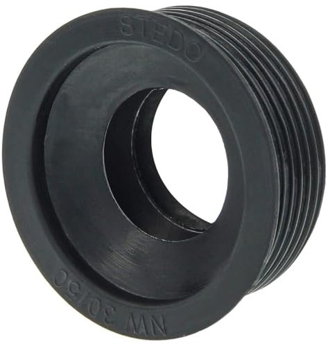 Schläfer 189815 | Universelle schwarze Gummischelle 1 1/4 für DN40 HT Ablaufschlauch, Ø 26/32mm innen, Ø 40mm äußerer Siphonschlauch, Ø 32/40mm Siphonhülse