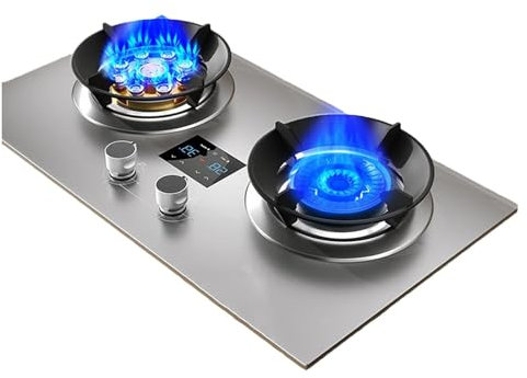 Cuisiniere Gaz - Gaziniere, Cuisinière À Gaz 2 Feux, Cuisinière À Gaz À Contrôle De Flamme Réglable, Cuisinière À Gaz Facile À Nettoyer Pour Un Usage Domestique, Bureau Et Montage Encastré (Size : NG