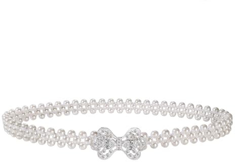 CHIC DIARY Damen Perlen Gürtel Taillengürtel Kleidgürtel Brautgürtel Elegant Perlengürtel für Brautkleid Abendkleid