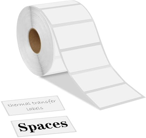 Sticky Labels Roll, 1500 Self Adhesive Labels Sticky Labels Blank Label Stickers for Office, Kitchen, Supermarket and Laboratory, Fridge Jam Spice Jar 70x30mm
