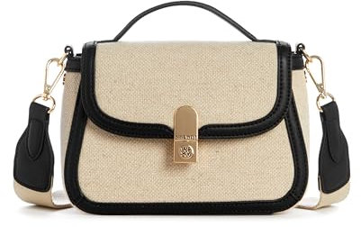 Nine West Adelaide Mini Crossbody Flap, Schwarz, Large