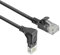 ACT Câble réseau CAT6A coudé à 90° vers le bas - U/UTP LSZH - Câble LAN fin de 3,6 mm - Câble Ethernet flexible avec fiche RJ45 - Pour une utilisation dans les centres de données, 1,5 m, vers le bas