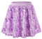 Rolanko Jupe À Sequins pour Filles Taille Élastique Skorts Pailletés Plissés avec Doublure pour Danse d'enfants Fête D'Ansversaire De Princesse, Violet, 6-7 Ans/130