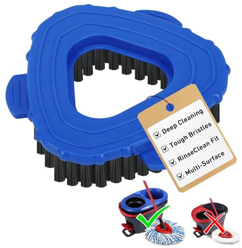 Spin Mop Scrub Brush Head Replacement for O Cedar RinseClean 2 Tank System – O ceda Scrub Brush Attachment 1 PC, Oceda Scrubber Mop Head for Bathroom, Kitchen, Tile and Floor Cleaning