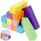 Lnngub 12 unidades de almohadillas para uñas, bloques de lijado de colores 9,5 x 2,5 x 2,5 cm, lima de uñas profesional, esponja cuadrada, bloques de lijado para uñas de gel, uñas acrílicas, uñas