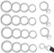 XCSJ 20 Pcs Karabinerhaken Rund Sehr robust Zinklegierung Runde Karabiner O-Ring Karabiner Karabinerring Federöffnung Für Rucksack Schlüsselanhänger Tasche Schmuck DIY Handwerk Machen (Silber 2)