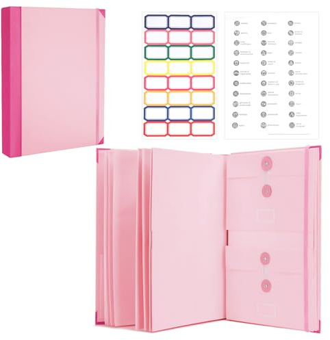 If I Die Classeur organiseur de documents importants, classeur d'urgence familial pour la vie familiale, enregistrer des certificats, derniers vœux, porte-passeport, dossier extensible, livre de