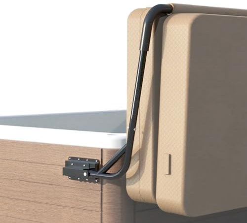 Kinchoix Whirlpool-Abdeckungsheber, schwenkbare Seitenhalterung, Spa, passend für die meisten Spas und Whirlpools, Spa-Abdeckung, verstellbares Entfernungssystem, verstärkte Halterungen