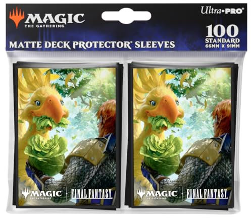Ultra PRO - Final Fantasy x Universes Beyond Gysahl Greens 100ct Deck Protector Sleeves for Magic: The Gathering | Trading Card Accessories, Collectible Card Game Gear, Final Fantasy Collectibles