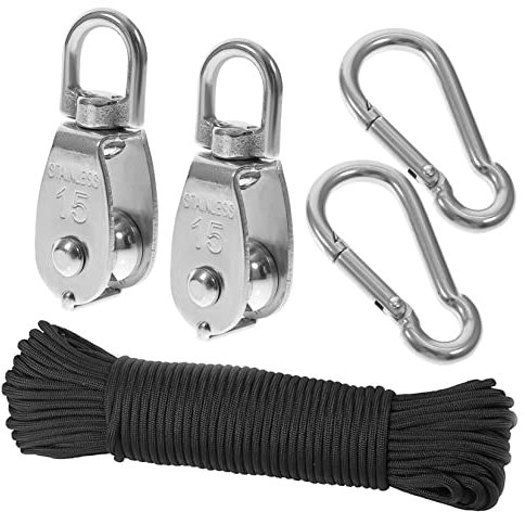 CIYODO 1satz Seil Und Umlenkrollen-set Für Fitness Und Heimwerker Mit Robustem Haken Einfache Installation Rostbeständig Und Wetterfest