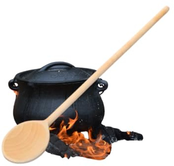 Großer Kochlöffel 60 cm aus Buchenholz, XXL Holzlöffel extra lang für tiefe Töpfe, Gulaschkessel und Suppenkessel, stabiler Rührlöffel für Gastronomie, Großküchen, Outdoor, hitzebeständig Made in EU