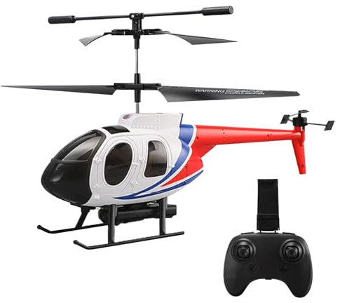 Pesoncarl RC Helicopter with HD Camera 6 Channel 2.4Ghz 350mAh Remote Control Helicopter for 15 mins Flying Easy Assembly ABS RC Plane, Gifts for Kids, White, Toys