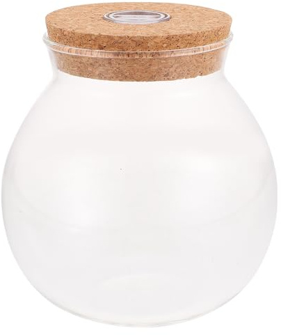 Lurrose Mikrolandschaft Selbstgemacht Glasflasche mit Deckel Transparente Terrarium Flasche für Moos Pflanzen Dekorative Miniatur Flasche für Wohnzimmer und Schlafzimmer