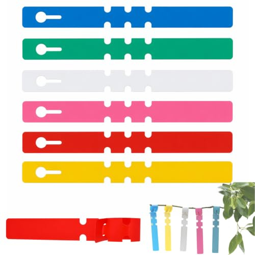 120Pcs Plastic Plant Labels for Outdoor Plants, Waterproof Garden Labels | Hanging Plant Tags for Trees and Vegetables (6 Colours)