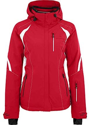 Bergson SNOWTASTIC | Damen Skijacke, wattiert, 20000mm Wassersäule, Chinese red [104], 38 - Damen