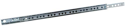 1 Paar Kugelauszug Schubladenführung Schubladenauszug Teilauszug, Metall verzinkt, Belastbarkeit 8,5kg, Länge 310mm, für 17mm Nut, Nut-Montage