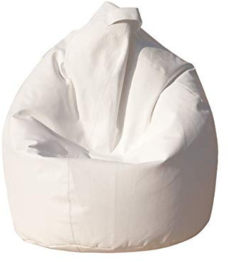 Eleganter Sitzsack, weiße Farbe, Maße 80 x 120 x 80 cm