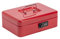 Burg Wachter CB03CR 10 Money 5025 Combination Lock Cash Box - Red