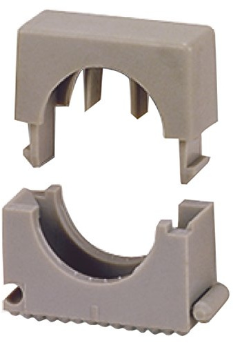 fischer Schelle SCH 3242, Elastische Federzunge, Aufnahme von unterschiedliche Kabeldurchmessern, Koppelung von bis zu drei Rohrclips, 25 Stück