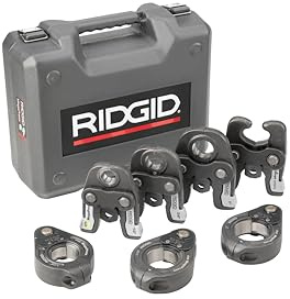RIDGID MegaPress 48553 - Set di pinze e anelli MegaPress da 1/2 a 2, utensili idraulici per crimpatura