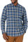 Amazon Essentials Herren Langarmhemd aus Flanell (in Übergröße erhältlich), Blau Weiß Karomuster, XL