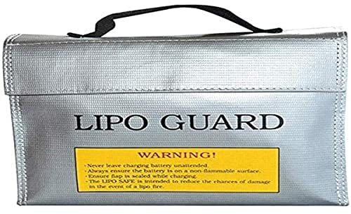 YUNIQUE GREEN-CLEAN-POWER - Feuerfeste Tasche für Lipo-Batterien | Hohe Sicherheit beim Laden und Lagern | Brandschutz und Explosionsschutz, Silber, 240x64x180 cm, Kunststoff