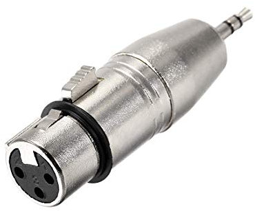 sourcing map Adaptador XLR Hembra a Macho de 1/8 TRS, Conector de Audio de micrófono, Enchufe Hembra de micrófono