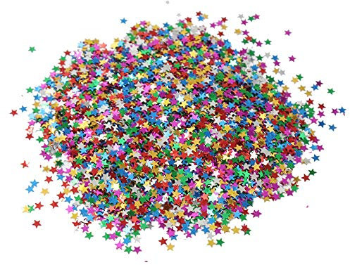 Huture Stern Konfetti Tisch Stars Confetti Metallisch Folie Sterne Glitzer Pailletten Glitzerndes Metallfolie Papier Konfetti für Hochzeit Valentinstag Geburtstag Deko - 30 Gramm/ 1Unze