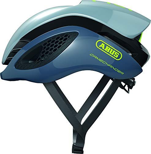 ABUS Rennradhelm GameChanger - Aerodynamischer Fahrradhelm mit optimalen Ventilationseigenschaften für Damen und Herren - Hellgrau (mit Blaustich), Größe S