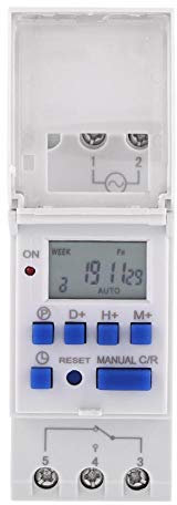 Interrupteur de Minuterie, AC220V LCD Afficher Le Interrupteur de Temps de Relais électronique Programmable Hebdomadaire pour Réverbère Néon équipement Industriel