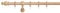 ondeco Gardinenstange Holz 28mm 1-lauf Komplettgarnitur Vorhangstange Kiefer 120 cm