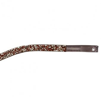 Stirnband Button Coffee, PII, braun, braune Steine