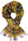 Herrenschal Woll Schal Winterschal Warm Karo modisch mehrfarbig Wolle 180 x 29 cm Made in Germany (gelb)