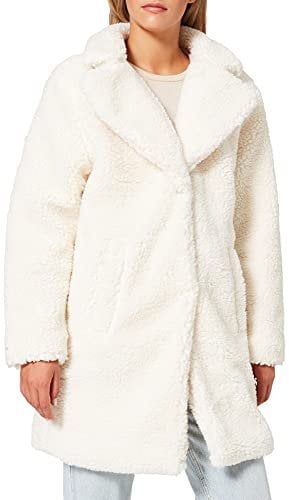 Urban Classics Damen Ladies Oversized Sherpa Coat Jacke, whitesand, L