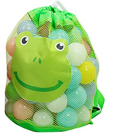 Hangarone Strandspielzeug Tasche Strandtasche Mesh Beach Bag, Faltbar Tragbare Kordelzug Sandspielzeug Wasserspielzeug Rücksack, Netztasche Aufbewahrungstasche (Enthält nur Aufbewahrungstasche)