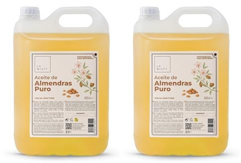 Huile d’Amandes Douces Pure 10L | Nouvelle Formule Naturelle | Huile Professionnelle pour Massage et Hydratation | Convient à Tous Types de Peaux | Sans Paraffine ni Colorants