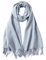 MaaMgic Schal Damen Warm Winter Herbst unifarben Baumwolle mit quasten/fransen, 40+ Farben Einfarbig & Kariert Pashmina xl Stola Schals MEHRWEG,Hell Grau 2
