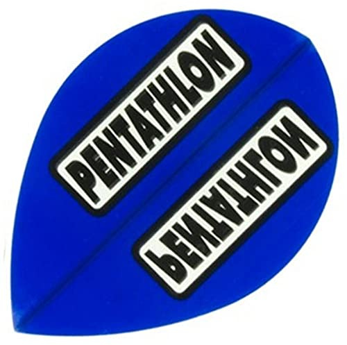 US Darts Pentathlon Blue Pear Shape Dart Flights - 3 Sets (9 Flights) - 100 Micro Ex-Tough