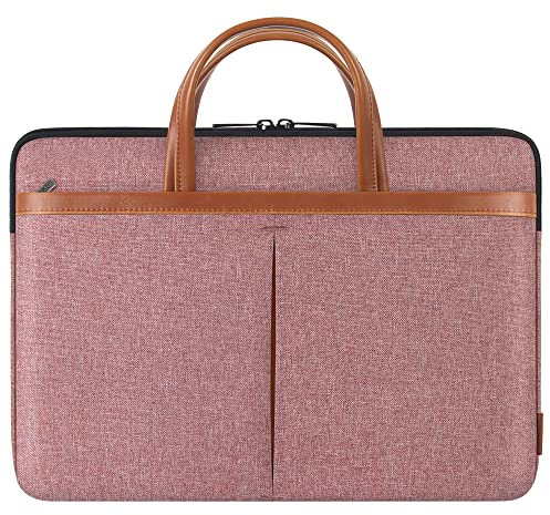 DOMISO 17 Pouces Housse pour Ordinateur Portable Résistant à l'Eau Compatible avec les PC Blocs Portatifs 17 HP Pavilion/MSI GS73VR Stealth PRO/Toshiba/Dell/Lenovo/Asus,Rose