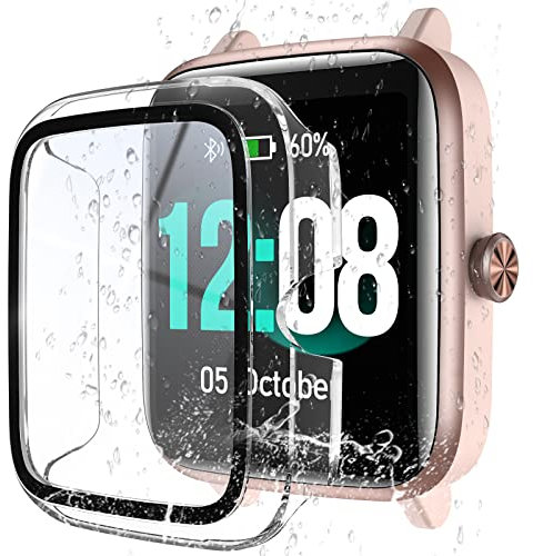BESINPO 1 Stück Hülle kompatibel mit Fit-Polo ID205L Veryfitpro mit Displayschutz Gehäuse, Stoßfest Schutzhülle Schutz Kratzfest Case für Veryfitpro Fit-Polo ID205L/ID205G/GRV FC1 1.3 - Klar