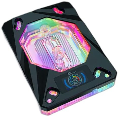 BYKSKI CPU-Wasserblock CPU-RAY-ON-M für AMD-Sockel AM4 / AM5 (inkl. adressierbarer RGB-Beleuchtung)