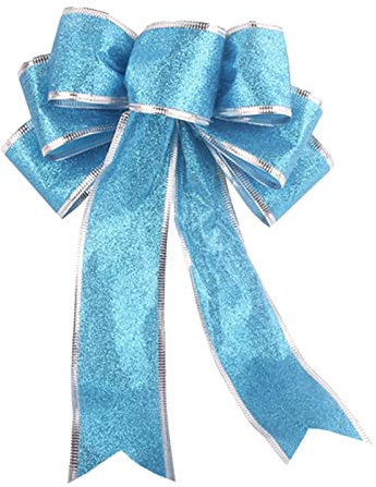 Weihnachtsanhänger Multicolor Shiny Glitter Pink Christmas Bow Ribbon Christbaumschmuck Anhänger Christmas Bow Wandhalterung Fernbedienung Lampe