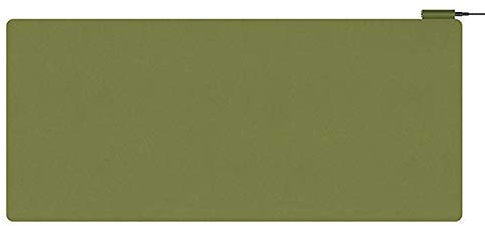 Großes PU-Leder-Mauspad, beheizbare Schreibtischmatte, wasserdichte, rutschfeste Gaming-Schreibmatte, für das Büro zu Hause, 90 x 40 cm (grün)