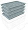 ITWIST Mini Ice Cube Trays, 159x4 PCS Crushed Small, Tiny Ice Cube Tray Easy Release for Chilling Drinks Coffee Juice(4Pack Blue Ice trays & Ice Bin & Ice Scoop)
