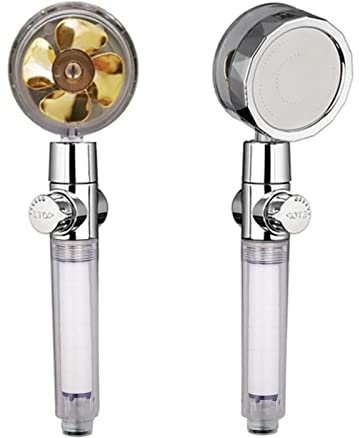 Soffione doccia turbo elica alta pressione doccetta turbocompressa girevole 360