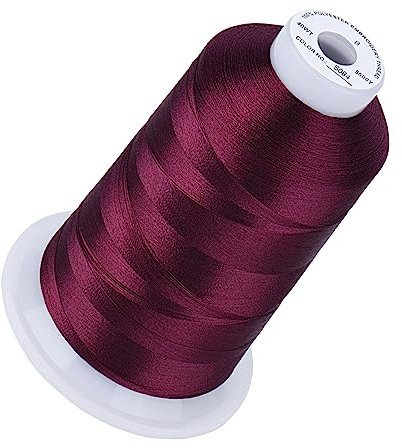 Simthread Stickgarn, 5000 m, 40 W, 100 % Polyester, über 170 lebendige Farben, CPSC-zertifiziert, Hochgeschwindigkeitsbewertung, kompatibel mit Brother, Singer, Janome und mehr, Burgunderrot S084